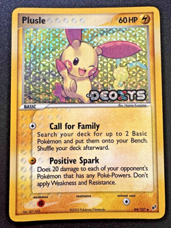 Plusle 44/107 EX Deoxys Pokemon Card Reverse Holo Foil Rare HP - Image 1