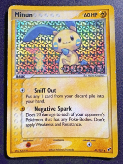 Minun 41/107 EX Deoxys Pokemon Card Reverse Holo Foil Rare HP - Image 1