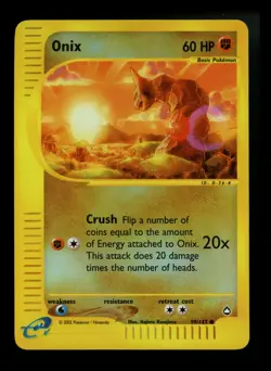 Onix 98/147 Aquapolis 2002 Reverse Holo E-Series Vintage Pokemon Card TCG - Image 1