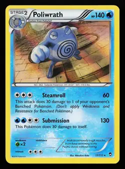 Poliwrath 17/111 Holo Rare XY Furious Fists Pokemon Card - Image 1
