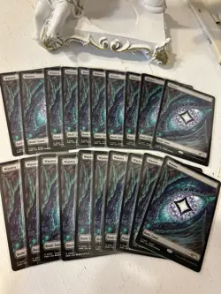 MTG 20× Dragon's Eye Wastes TDM Promo Basic land English Near Mint Magic - Image 1