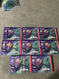Magic: The Gathering Spider-Man Collector Omega Box Collector Booster Lot Of 8 - Image 1