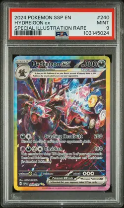 2024 POKEMON SSP EN-SURGING SPARKS SPECIAL ILLUSTRATION RARE HYDREIGON EX PSA 9 - Image 1
