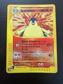 Typhlosion 64/165 Reverse Holo Rare Expedition Pokemon Card DMG - Image 1
