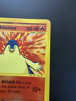 Typhlosion 64/165 Reverse Holo Rare Expedition Pokemon Card DMG - Image 3