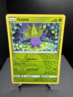 Pokemon TCG SM Unbroken Bonds Oddish 5/214 Reverse Holo Common NM! - Image 1