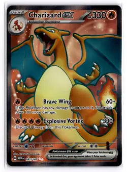 Pokemon TCG Charizard ex | 183/165 Sv: Scarlet & Violet 151 Holo Near Mint 2 - Image 1