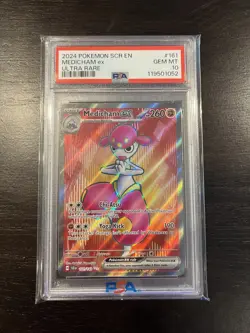 2024 POKEMON SCR EN-STELLAR CROWN ULTRA RARE #161 MEDICHAM EX PSA 10 - Image 4
