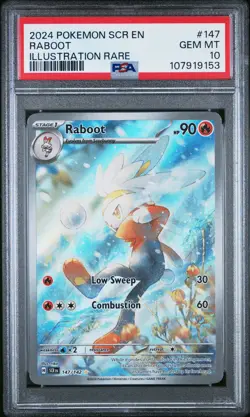 PSA 10 Raboot #147 Pokemon Stellar Crown English 2024 - Image 1