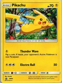 Pokemon TCG Pikachu SM04/248 SM Black Star Promos Holo MP - Image 1