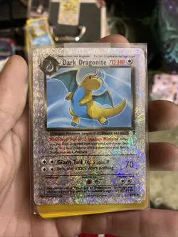 Pokemon TCG WOTC Dark Dragonite Reverse Holo Rare 5/110 Legendary COLLECTION - Image 1