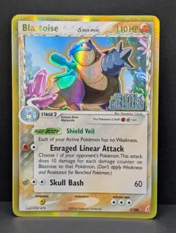 Blastoise Delta Species 2/100 Crystal Guardian Reverse Holo Rare Pokemon TCG LP+ - Image 1