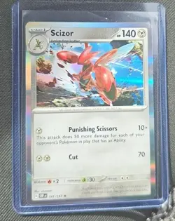 Pokemon TCG Scizor SV03: Obsidian Flames 141/197 Holo Rare - Image 1