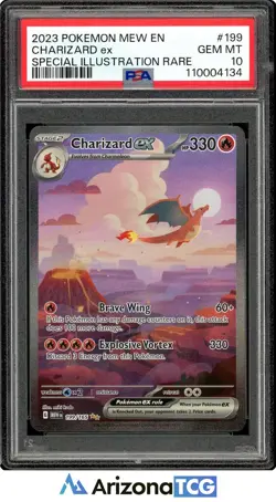 Pokemon 2023 Charizard ex 199/165 Full Art SIR 151 GEM MINT PSA 10 - Image 1