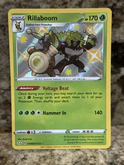 Pokemon TCG SWSH Shining Fates Rillaboom SV006/SV122 Shiny Vault Secret Rare NM - Image 1