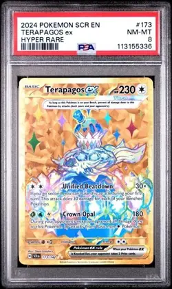 TERAPAGOS EX #173 PSA 8 2024 POKEMON SCR EN-STELLAR CROWN HYPER RARE - Image 1