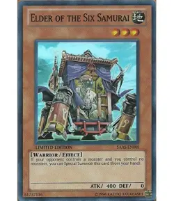 Yugioh - Elder of the Six Samurai (Super Rare) (Limited Edition) - SAAS-EN001 P - Image 1
