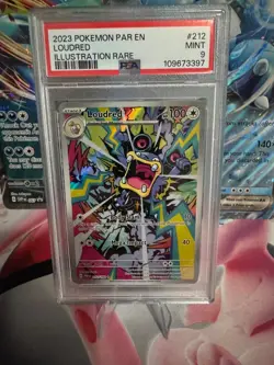 POKEMON CARD LOUDRED ILLUSTRATION 212 PARADOX RIFT #212 GRADED PSA 9 MINT PAR EN - Image 1