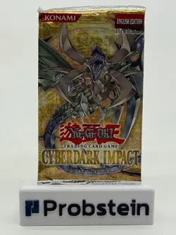Yu-Gi-Oh Cyberdark Impact 9 Card Booster Pack SEALED - Image 1