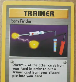 Item Finder 103/130 Rare Non-Holo Base 2 Set Pokemon Trainer Card LP - Image 2