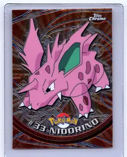 Nidorino #33 Pokemon Holo Foil 2000 Topps Chrome Trading Card Nintendo - Image 1