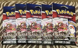 Lot of 5 Pokemon TCG Mystery Pack with 1 Foil Card Guaranteed 2024 Sealed - Image 1