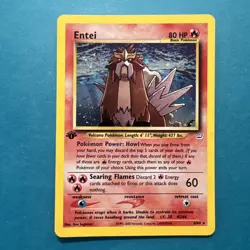 Entei Neo Revelation 1st Edition Holo Rare Pokemon Card 6/64 WOTC TCG - Image 1