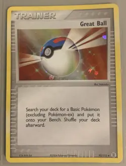Pokemon Card - Great Ball FireRed & LeafGreen 92/112 Reverse Holo LP - Image 1