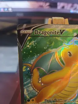 Pokemon TCG Dragonite v Full Art Holo Ultra Rare Card Pokemon Go 076/078 NM - Image 2