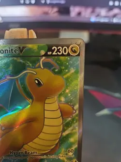Pokemon TCG Dragonite v Full Art Holo Ultra Rare Card Pokemon Go 076/078 NM - Image 3