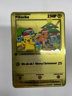 Pikachu Gold Metal Pokemon Card-Collectible Gift Display！ - Image 2