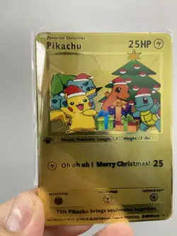 Pikachu Gold Metal Pokemon Card-Collectible Gift Display！ - Image 3