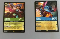 Disney Lorcana - 5 Card Legendary Lot - Jasmine, Stitch, Aurora, John COLD FOIL - Image 2