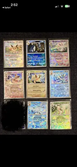 Prismatic Evolutions 8 Card Eeveelution Poke Ball Holo Set Pokemon - NM - Image 2