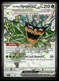 Pokemon TCG SV: Scarlet & Violet Promo Cards #166 Teal Mask Ogerpon ex NM - Image 1