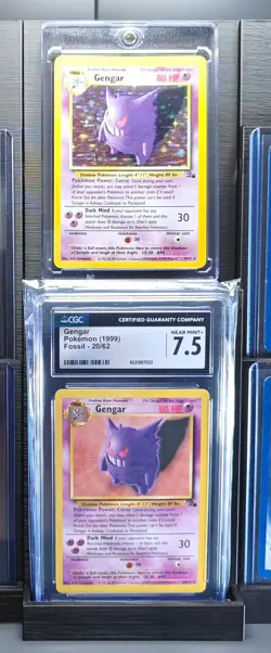 CGC 7.5 | GENGAR Set 1999 Pokemon Holo + Haunter & Gastly Base/Fossil (6) Cards - Image 2