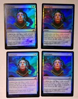 Foil 4x Anticipate MTG, Ikoria Lair of Behemoths, Blue Instant - Image 1