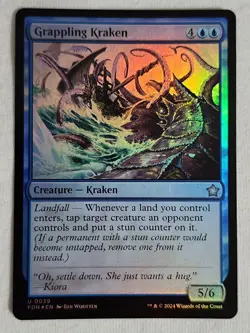Grappling Kraken 39 Foundations Foil Magic the Gathering - Image 1
