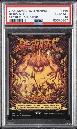 2020 MTG SECRET LAIR DROP #140 DECIMATE PSA 10 - Image 1