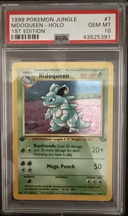 Nidoqueen Holo #7/64 - 1999 Pokemon Jungle - 1st Edition - Gem Mint PSA 10 - Image 1