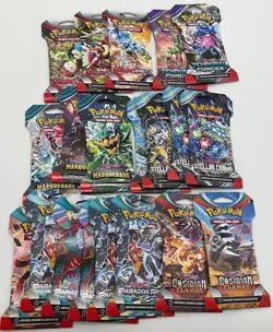 Lot of (20) Assorted Pokemon TCG Sleeved Booster Packs Stellar Obsidian Twilight - Image 1