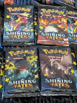 Lot of (111) Pokemon TCG Shining Fates Booster Packs SEALED - Image 2