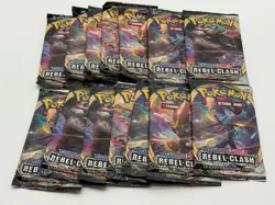 Lot of (14) Pokemon TCG Rebel Clash Booster Packs SEALED - Image 1