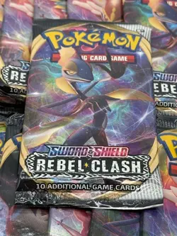 Lot of (14) Pokemon TCG Rebel Clash Booster Packs SEALED - Image 2