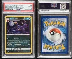 Umbreon (Evolving Skies Three Pack Blisters) Pokemon Sword & Shield PSA 9 - Image 3