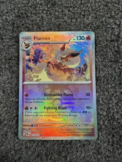 Flareon Master Ball Pattern MINT 013/131 Prismatic Evolutions Holo Pokemon TCG - Image 1