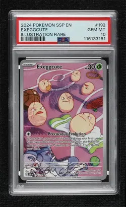 Exeggcute Illustration Rare Pokemon SV08: Surging Sparks PSA 10 GEM MT - Image 1