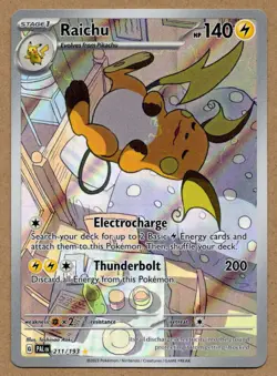 Pokemon TCG Raichu 211/193 Sv02: Paldea Evolved Holo Near Mint - Image 1