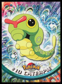 1999 Topps Pokemon TV Animation Series 1 Caterpie Green Logo #10 - Image 1