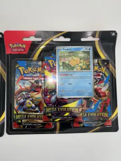 Pokemon TCG Mega Evolution 3-Pack Blister Set of 2 Psyduck and Golduck - Image 3